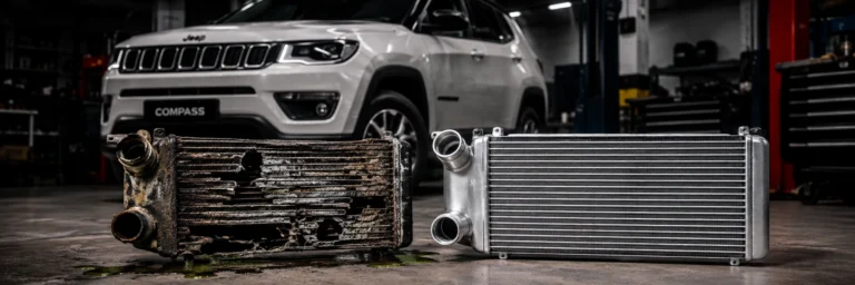 trocador de calor Jeep Compass Renegade e Fiat Toro rompido — reparo em BH na Megap Lub